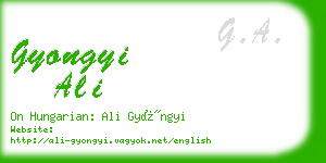 gyongyi ali business card